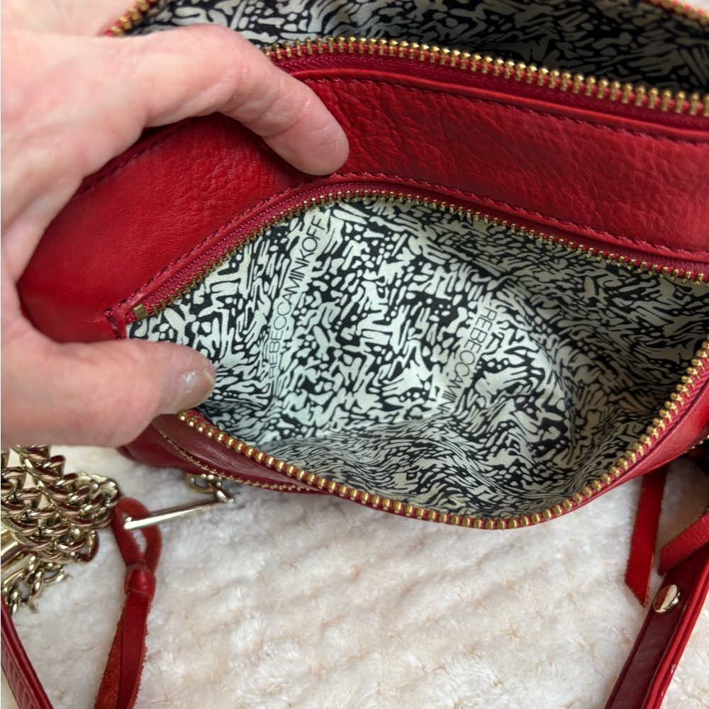 Rebecca Minkoff 5 Zip Red Crossbody Bag - Picture 7 of 16